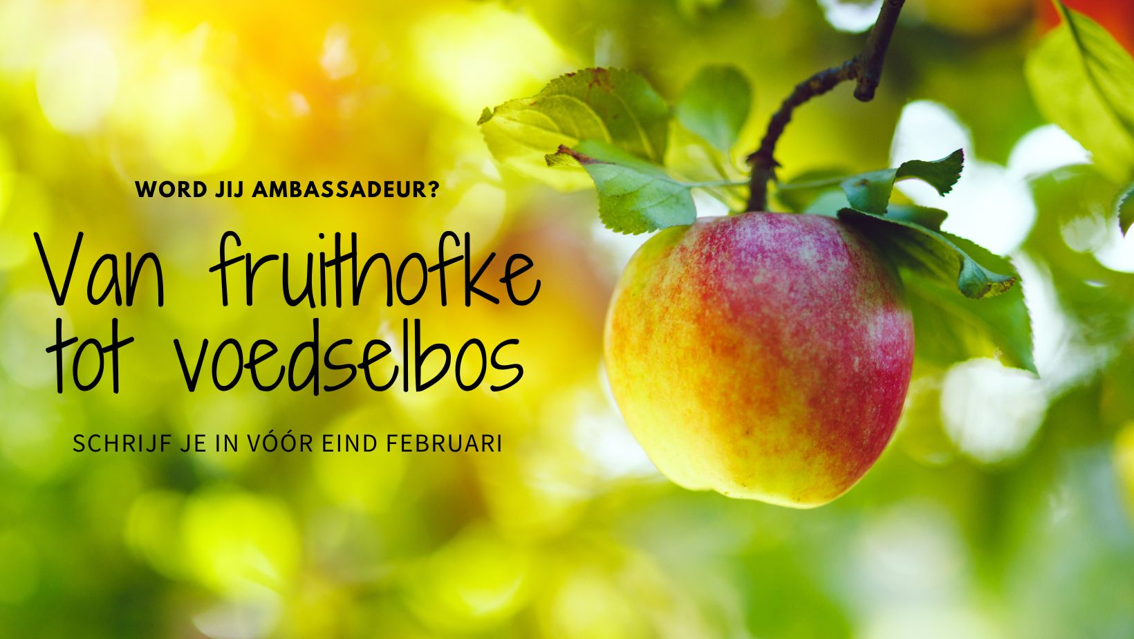 DOE MEE AAN HET PROJECT 'VAN FRUITHOFKE TOT VOEDSELBOS'