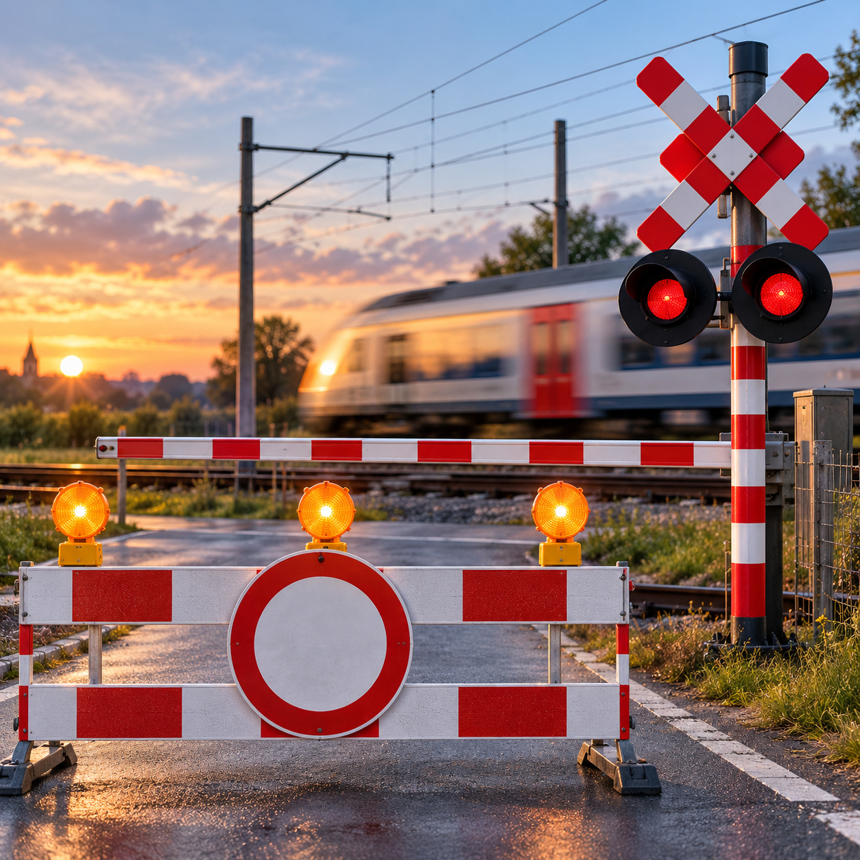 SPOORWEGOVERGANG TIJDELIJK AFGESLOTEN
